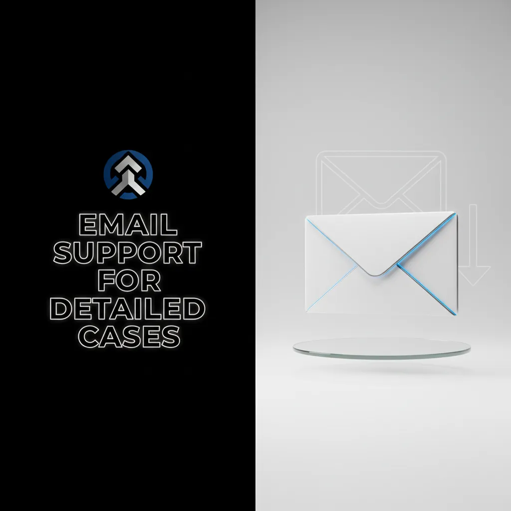 Email support for detailed cases