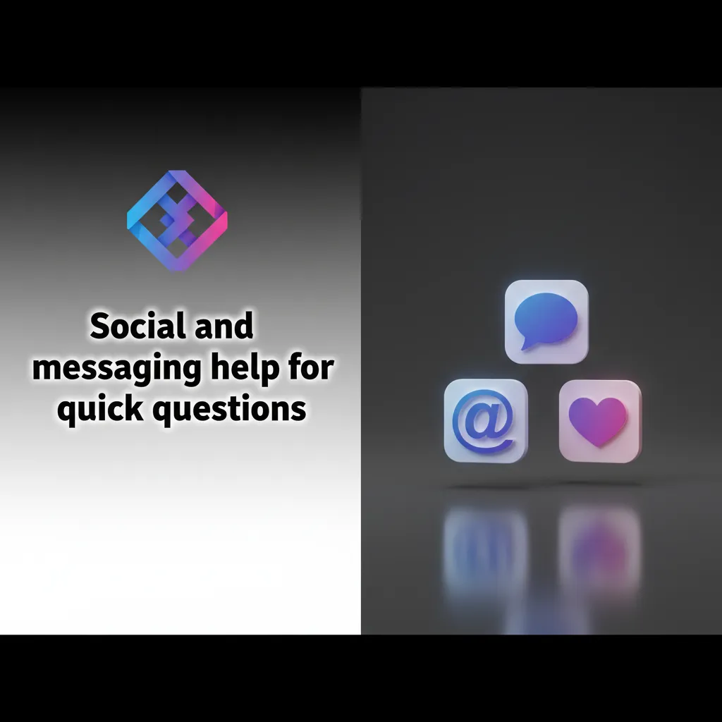 Social and messaging help for quick questions