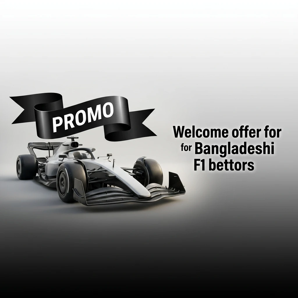 Bangladeshi F1 bettors reviewing a sportsbook welcome bonus offer with matched bet or free bet details on promotions page